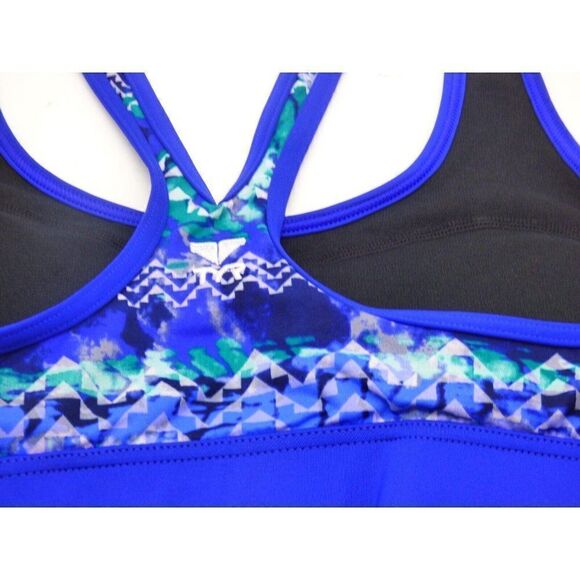 TYR Women's Emerald Lake Racerback Bikini Top, Size L (10/12); Velvet/Turquoise - Picture 8 of 12